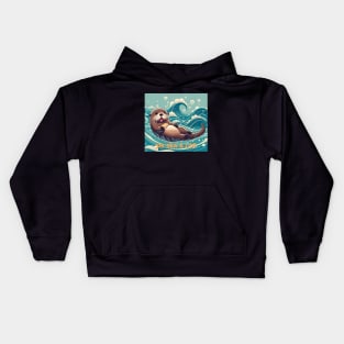 sir sea a lot - cute seaotter Kids Hoodie